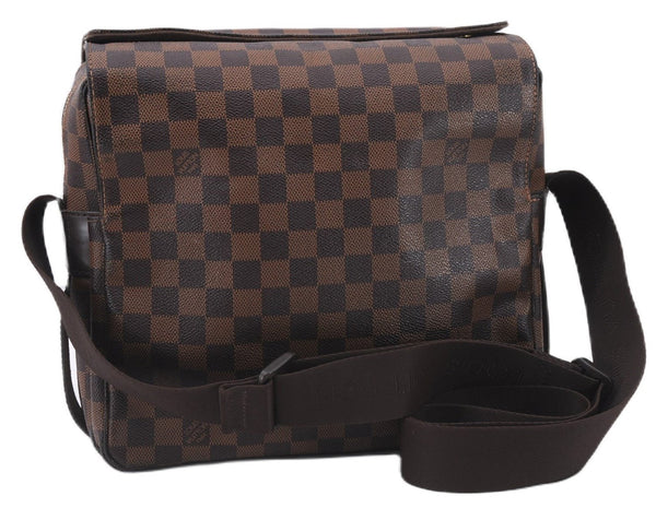 Authentic Louis Vuitton Damier Naviglio Shoulder Cross Body Bag N45255 LV 9552E