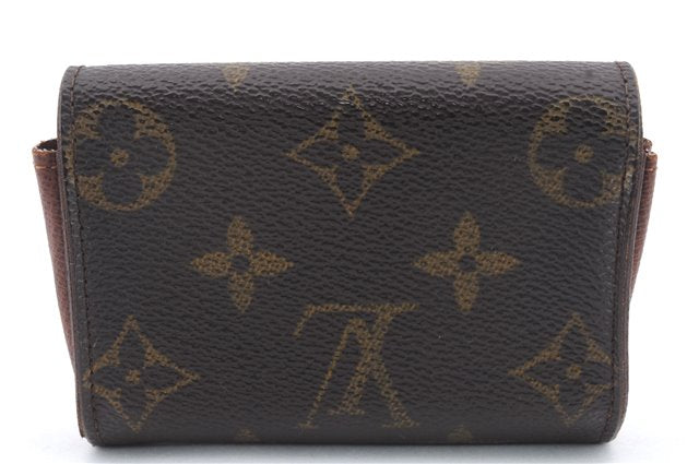 Authentic Louis Vuitton Monogram Porte Monnaie Plat Coin Case M61930 LV 9553C