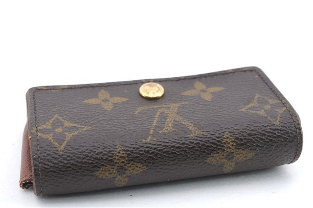 Authentic Louis Vuitton Monogram Porte Monnaie Plat Coin Case M61930 LV 9553C