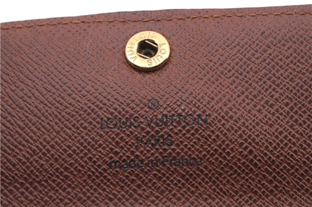 Authentic Louis Vuitton Monogram Porte Monnaie Plat Coin Case M61930 LV 9553C