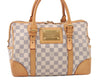 Authentic Louis Vuitton Damier Azur Berkeley Hand Boston Bag N52001 LV 9553E