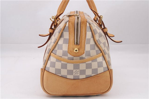 Authentic Louis Vuitton Damier Azur Berkeley Hand Boston Bag N52001 LV 9553E