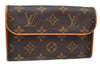 Auth Louis Vuitton Monogram Pochette Florentine Pouch Waist Clutch Bag LV 9557F