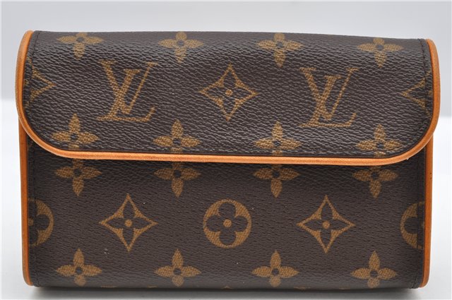 Auth Louis Vuitton Monogram Pochette Florentine Pouch Waist Clutch Bag LV 9557F
