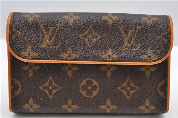 Auth Louis Vuitton Monogram Pochette Florentine Pouch Waist Clutch Bag LV 9557F
