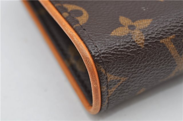 Auth Louis Vuitton Monogram Pochette Florentine Pouch Waist Clutch Bag LV 9557F