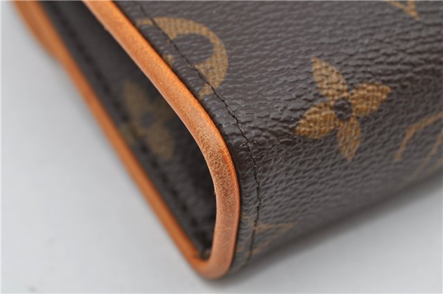 Auth Louis Vuitton Monogram Pochette Florentine Pouch Waist Clutch Bag LV 9557F