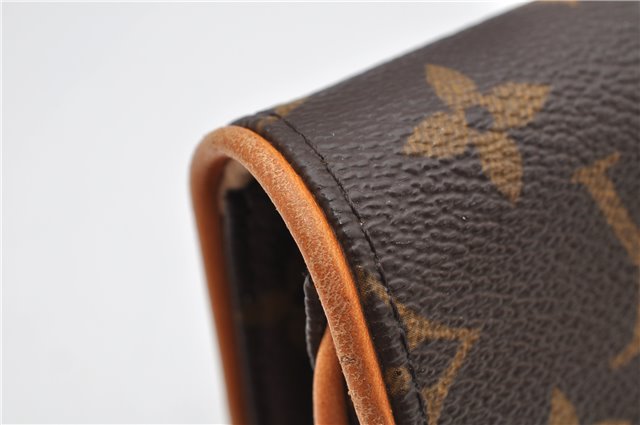 Auth Louis Vuitton Monogram Pochette Florentine Pouch Waist Clutch Bag LV 9557F