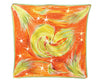 Authentic HERMES Pleats Scarf "FEUX DU CIEL" Light Green Orange Box 9561D