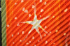 Authentic HERMES Pleats Scarf "FEUX DU CIEL" Light Green Orange Box 9561D