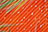 Authentic HERMES Pleats Scarf "FEUX DU CIEL" Light Green Orange Box 9561D