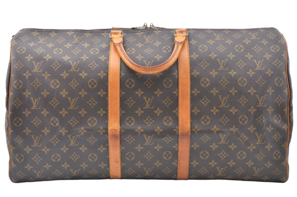 Authentic Louis Vuitton Monogram Keepall 60 Travel Boston Bag M41422 LV 9561G