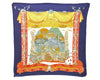 Authentic HERMES Pleats Scarf "L'ATLANTIDE" Navy Blue Box 9562D