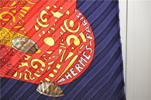 Authentic HERMES Pleats Scarf 