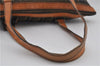 Authentic FENDI Zucca Vintage Shoulder Tote Bag Canvas Leather Brown 9563E