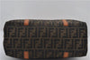 Authentic FENDI Zucca Vintage Shoulder Tote Bag Canvas Leather Brown 9563E
