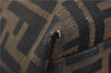 Authentic FENDI Zucca Vintage Shoulder Tote Bag Canvas Leather Brown 9563E
