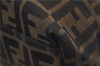 Authentic FENDI Zucca Vintage Shoulder Tote Bag Canvas Leather Brown 9563E