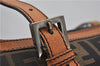 Authentic FENDI Zucca Vintage Shoulder Tote Bag Canvas Leather Brown 9563E