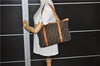Authentic FENDI Zucca Vintage Shoulder Tote Bag Canvas Leather Brown 9563E