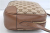 Authentic GUCCI Shoulder Crossbody Bag GG Canvas Leather 449413 Brown Junk 9564E