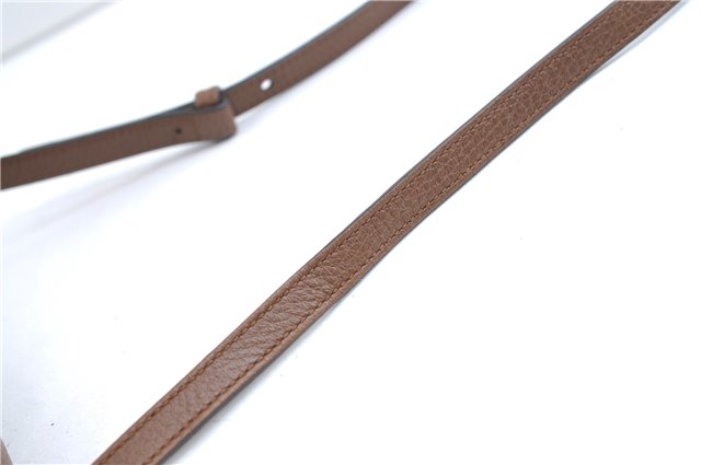 Authentic GUCCI Shoulder Crossbody Bag GG Canvas Leather 449413 Brown Junk 9564E