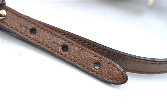 Authentic GUCCI Shoulder Crossbody Bag GG Canvas Leather 449413 Brown Junk 9564E