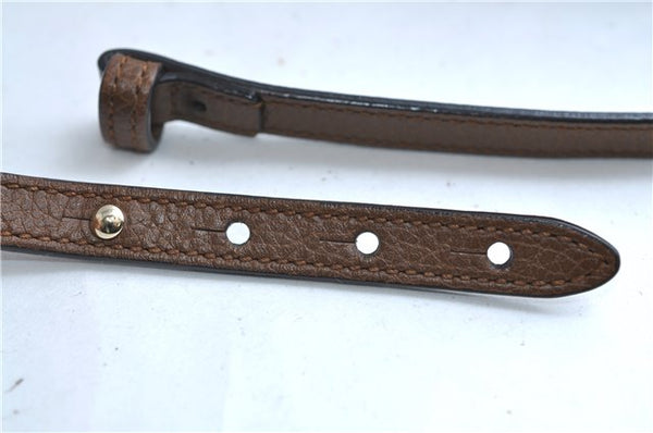 Authentic GUCCI Shoulder Crossbody Bag GG Canvas Leather 449413 Brown Junk 9564E