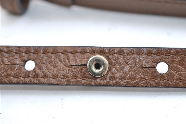 Authentic GUCCI Shoulder Crossbody Bag GG Canvas Leather 449413 Brown Junk 9564E