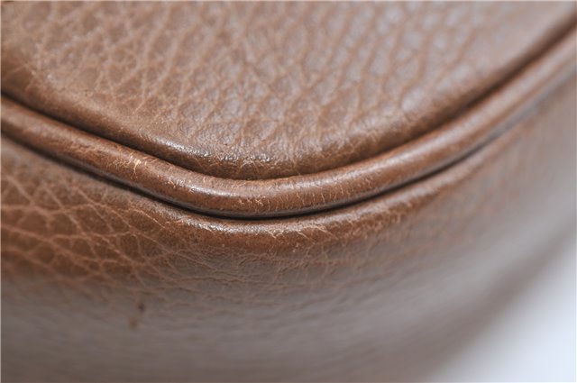 Authentic GUCCI Shoulder Crossbody Bag GG Canvas Leather 449413 Brown Junk 9564E