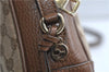 Authentic GUCCI Shoulder Crossbody Bag GG Canvas Leather 449413 Brown Junk 9564E