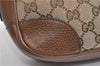 Authentic GUCCI Shoulder Crossbody Bag GG Canvas Leather 449413 Brown Junk 9564E