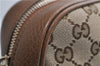 Authentic GUCCI Shoulder Crossbody Bag GG Canvas Leather 449413 Brown Junk 9564E