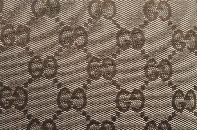 Authentic GUCCI Shoulder Crossbody Bag GG Canvas Leather 449413 Brown Junk 9564E