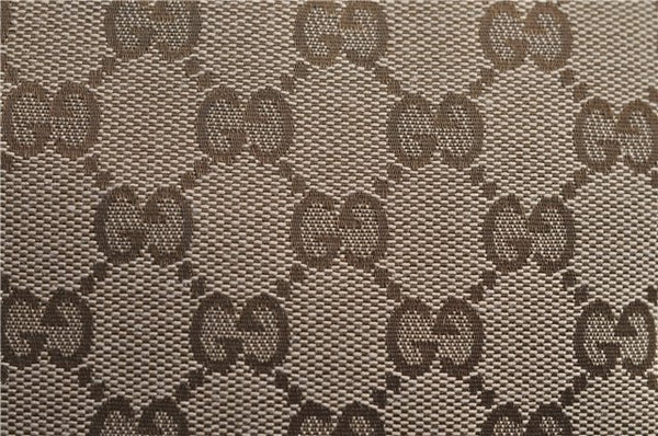 Authentic GUCCI Shoulder Crossbody Bag GG Canvas Leather 449413 Brown Junk 9564E