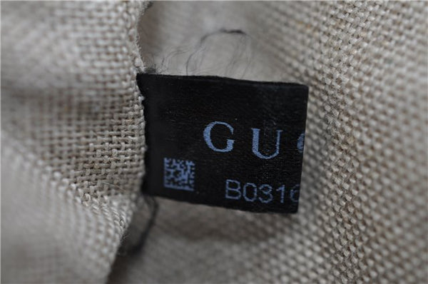 Authentic GUCCI Shoulder Crossbody Bag GG Canvas Leather 449413 Brown Junk 9564E