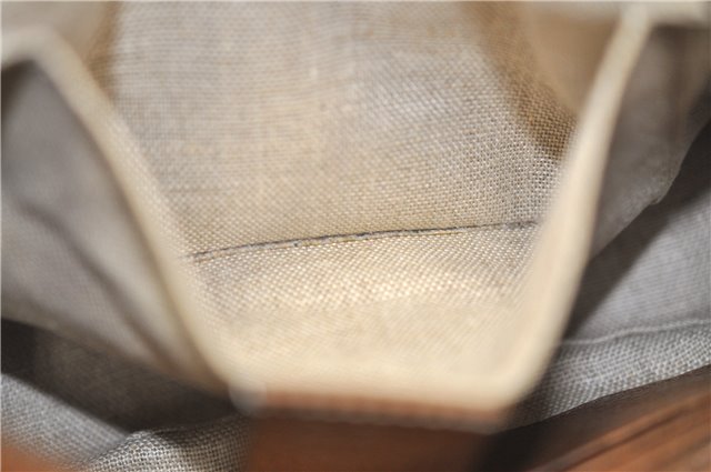 Authentic GUCCI Shoulder Crossbody Bag GG Canvas Leather 449413 Brown Junk 9564E