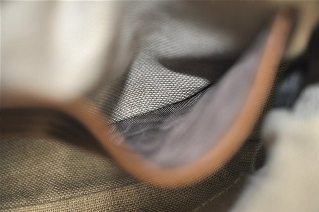 Authentic GUCCI Shoulder Crossbody Bag GG Canvas Leather 449413 Brown Junk 9564E