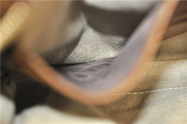 Authentic GUCCI Shoulder Crossbody Bag GG Canvas Leather 449413 Brown Junk 9564E