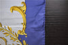 Authentic HERMES Carre 90 Scarf "Bordeaux Porte Oc?ane" Silk Blue 9565D