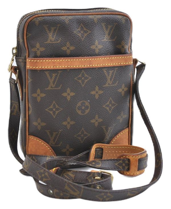 Authentic Louis Vuitton Monogram Danube Shoulder Cross Body Bag M45266 LV 9565E