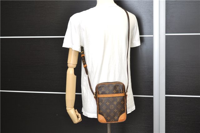 Authentic Louis Vuitton Monogram Danube Shoulder Cross Body Bag M45266 LV 9565E