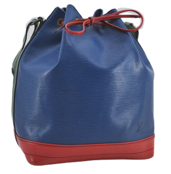 Louis Vuitton Epi Noe Tricolor Blue x Red x Green M44082 Drawstring Bag 9566E