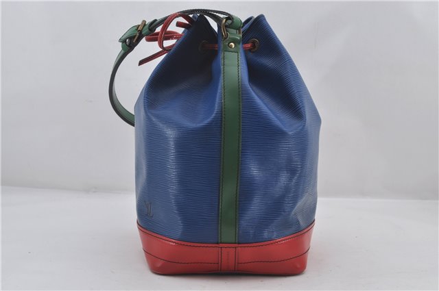 Louis Vuitton Epi Noe Tricolor Blue x Red x Green M44082 Drawstring Bag 9566E