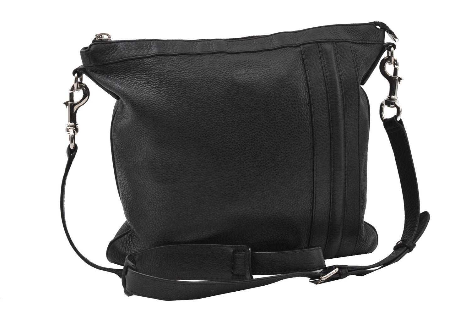 Authentic GUCCI Vintage Shoulder Cross Body Bag Leather 233329 Black 9566F