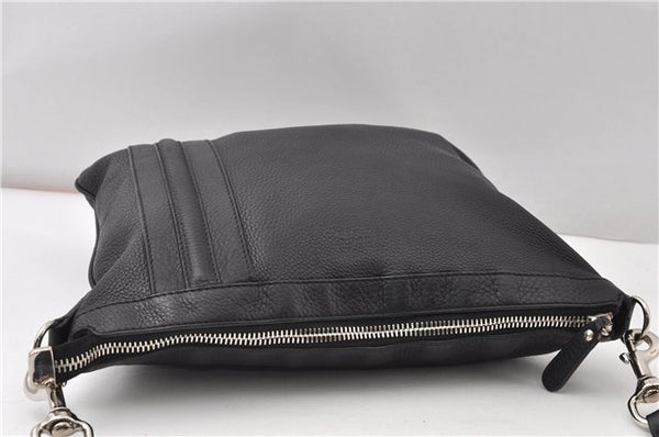 Authentic GUCCI Vintage Shoulder Cross Body Bag Leather 233329 Black 9566F