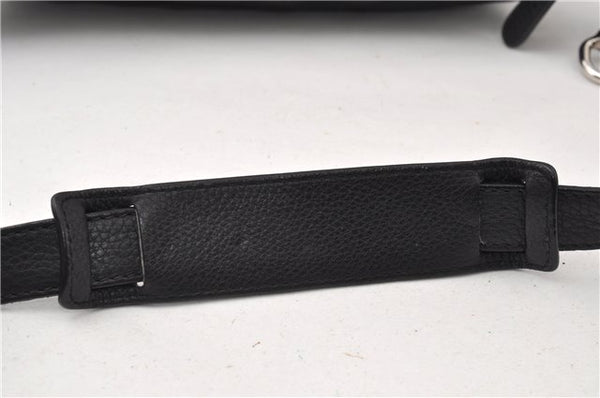 Authentic GUCCI Vintage Shoulder Cross Body Bag Leather 233329 Black 9566F