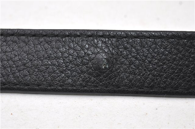 Authentic GUCCI Vintage Shoulder Cross Body Bag Leather 233329 Black 9566F