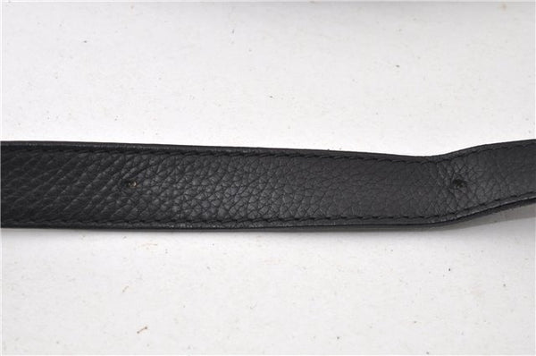 Authentic GUCCI Vintage Shoulder Cross Body Bag Leather 233329 Black 9566F