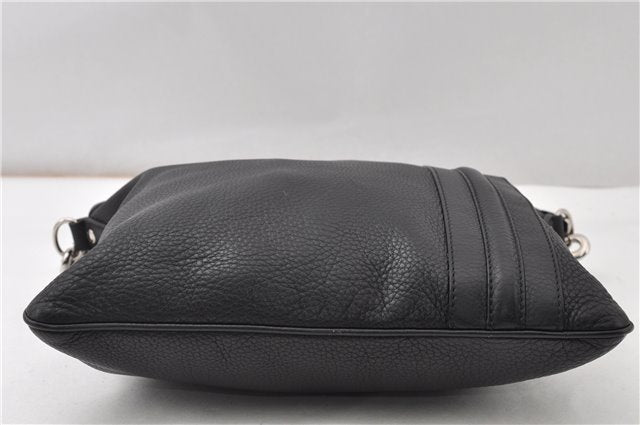 Authentic GUCCI Vintage Shoulder Cross Body Bag Leather 233329 Black 9566F